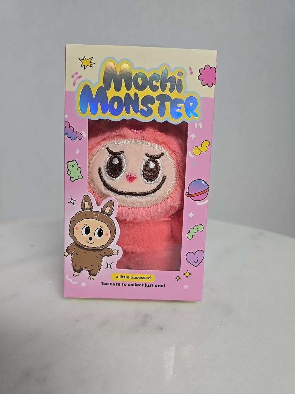 New Mochi Monster Plush Charm Collectible Keychain Pink Monster LiL Obsessed